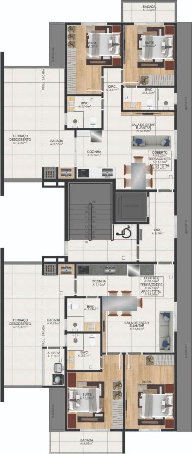 Apartamento à venda com 2 quartos, 64m² - Foto 8