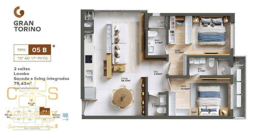 Apartamento à venda com 1 quarto, 77m² - Foto 32