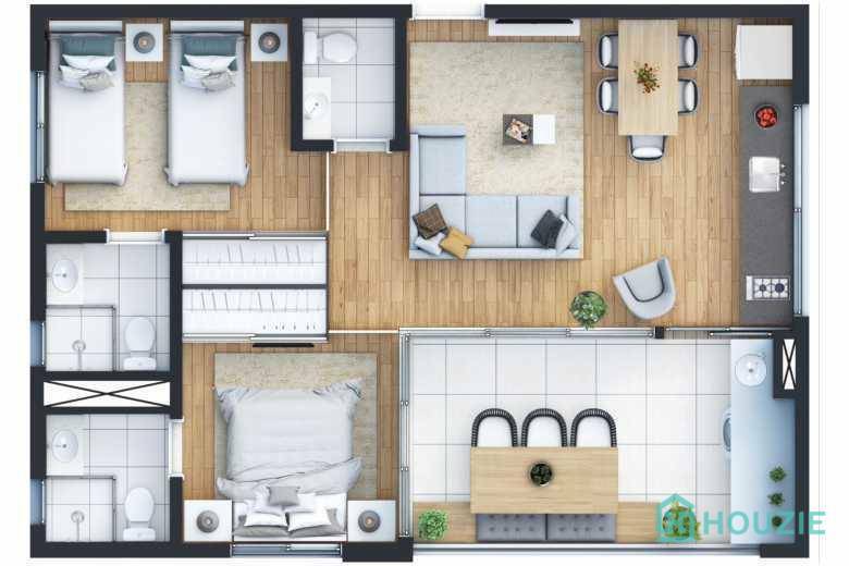 Apartamento à venda com 2 quartos, 53m² - Foto 8