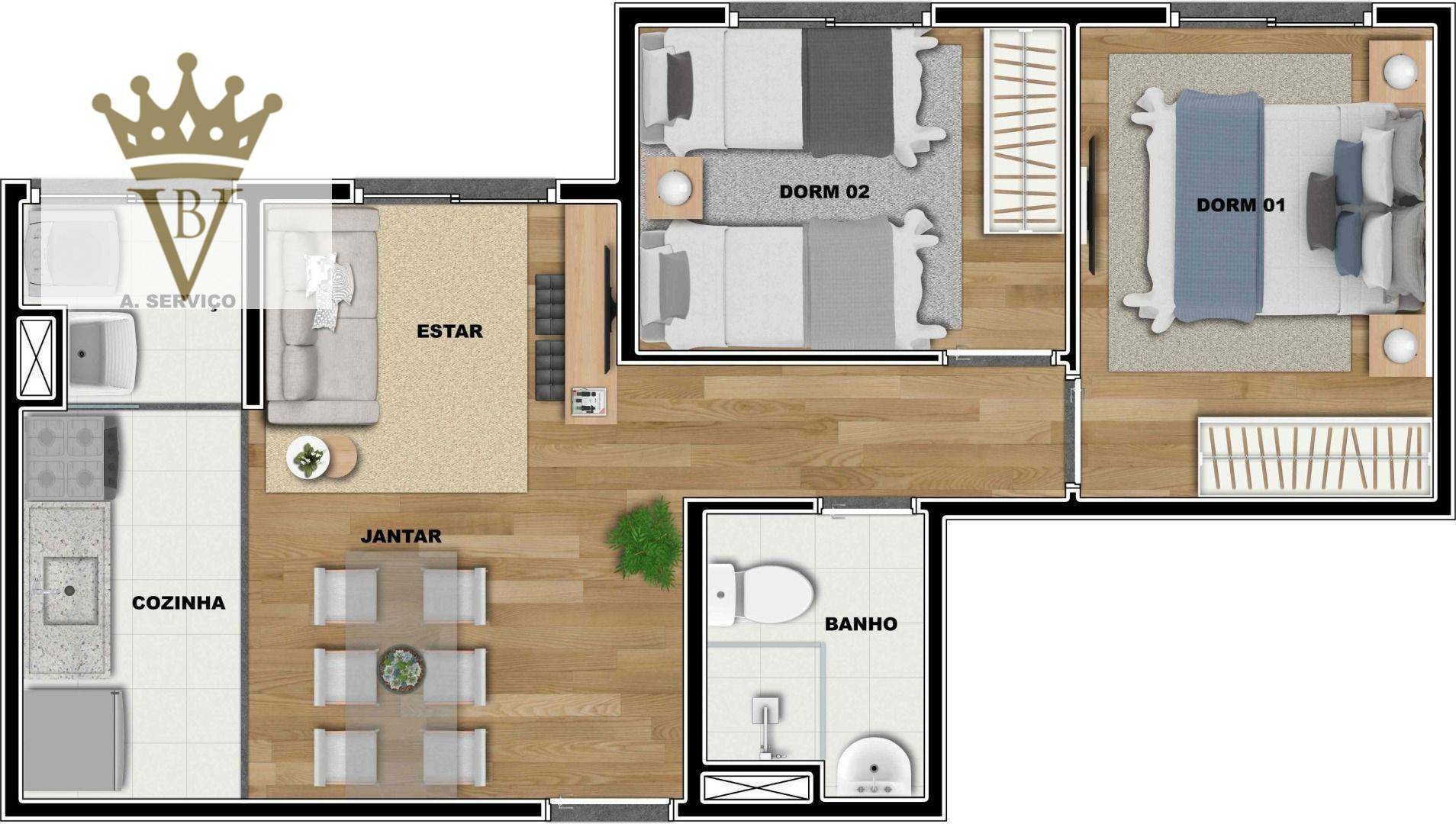 Apartamento à venda com 2 quartos, 42m² - Foto 11