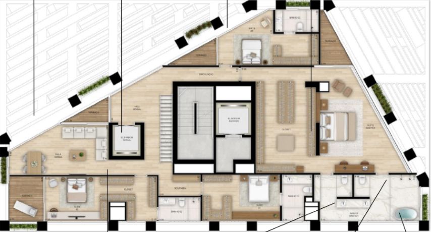 Apartamento à venda com 4 quartos, 401m² - Foto 15