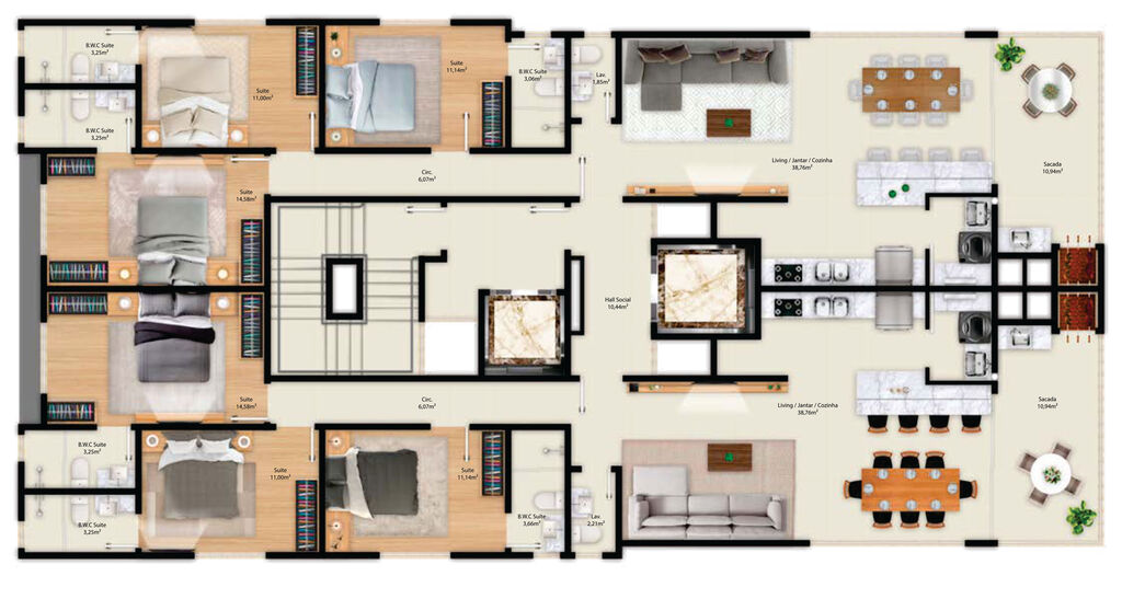 Apartamento à venda com 3 quartos, 130m² - Foto 20