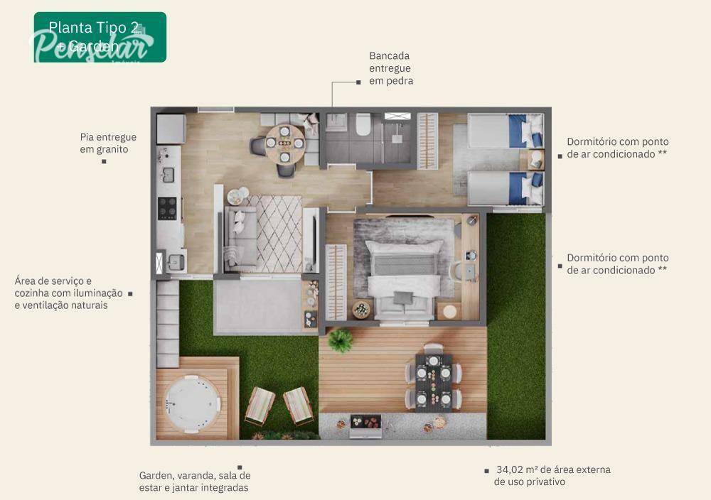 Apartamento à venda com 2 quartos, 46m² - Foto 41