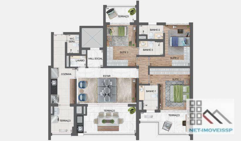 Apartamento à venda com 3 quartos, 136m² - Foto 17