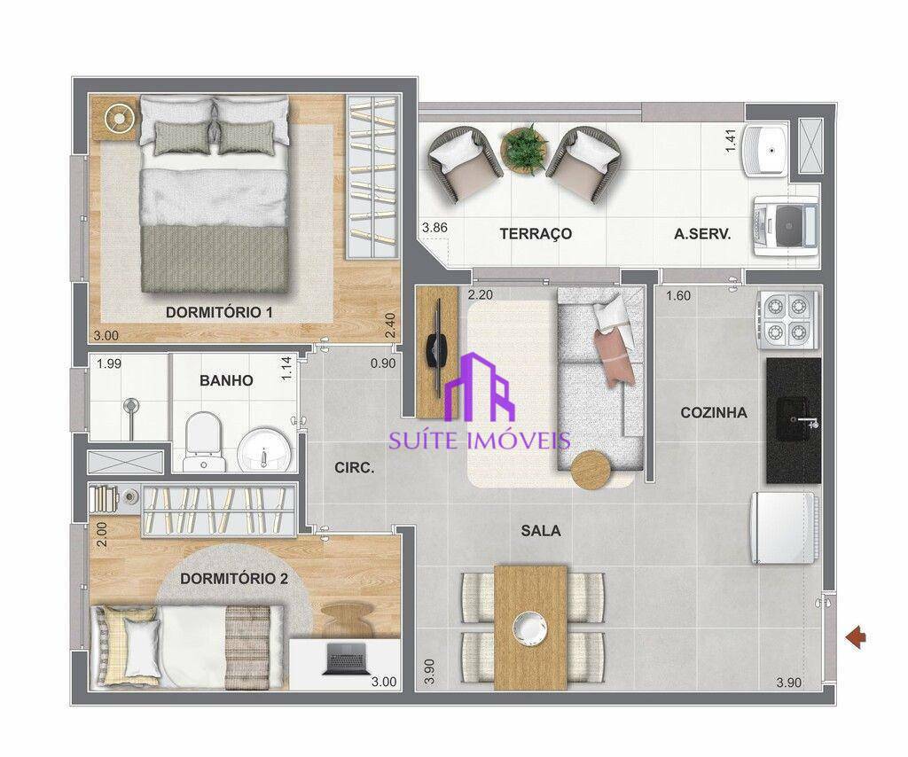 Apartamento à venda com 2 quartos, 33m² - Foto 22