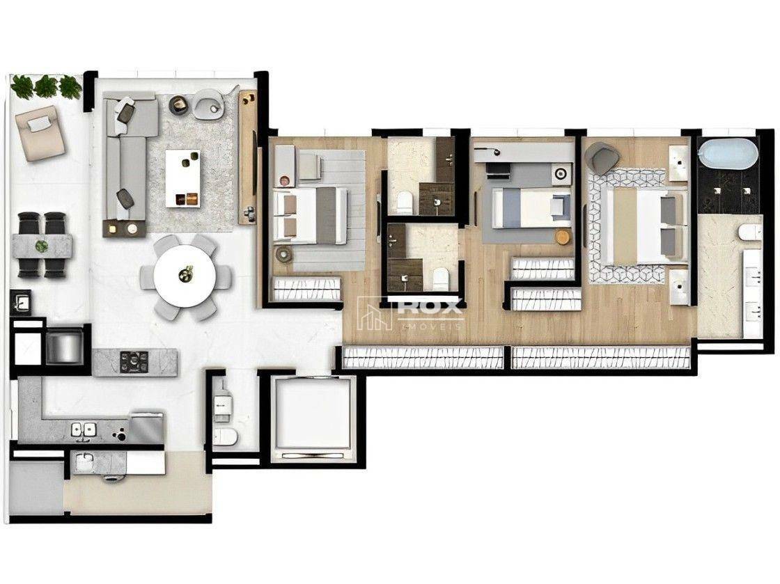 Apartamento à venda com 3 quartos, 159m² - Foto 4