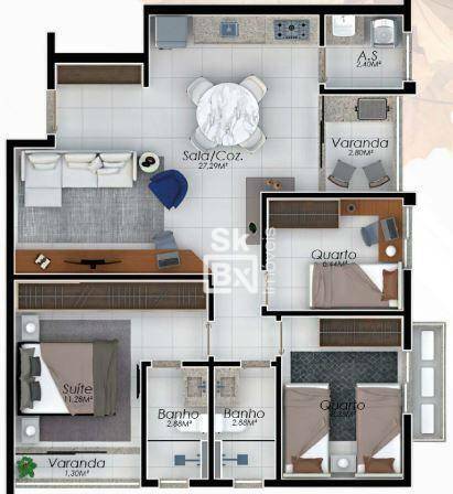 Apartamento à venda com 3 quartos, 79m² - Foto 13