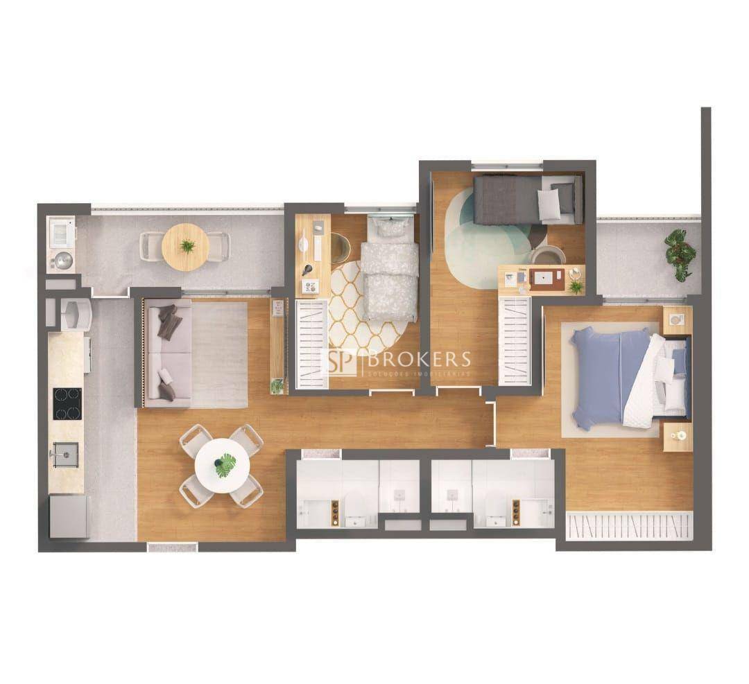 Apartamento à venda com 3 quartos, 64m² - Foto 7