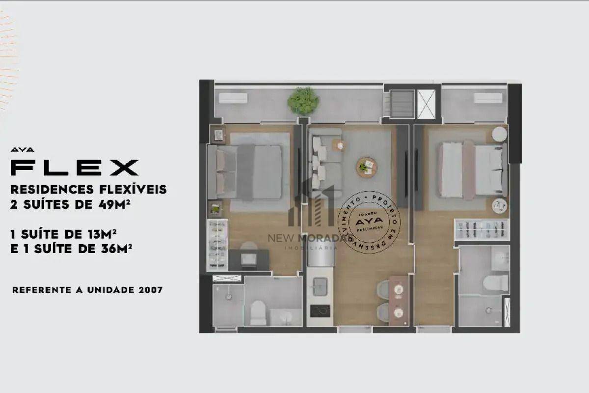 Apartamento, 1 quarto, 33 m² - Foto 3