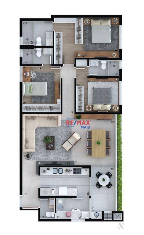 Apartamento à venda com 3 quartos, 121m² - Foto 12