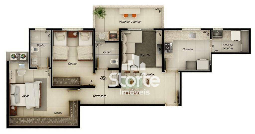 Apartamento à venda com 2 quartos, 77m² - Foto 10