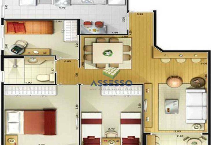 Apartamento à venda com 3 quartos, 69m² - Foto 24