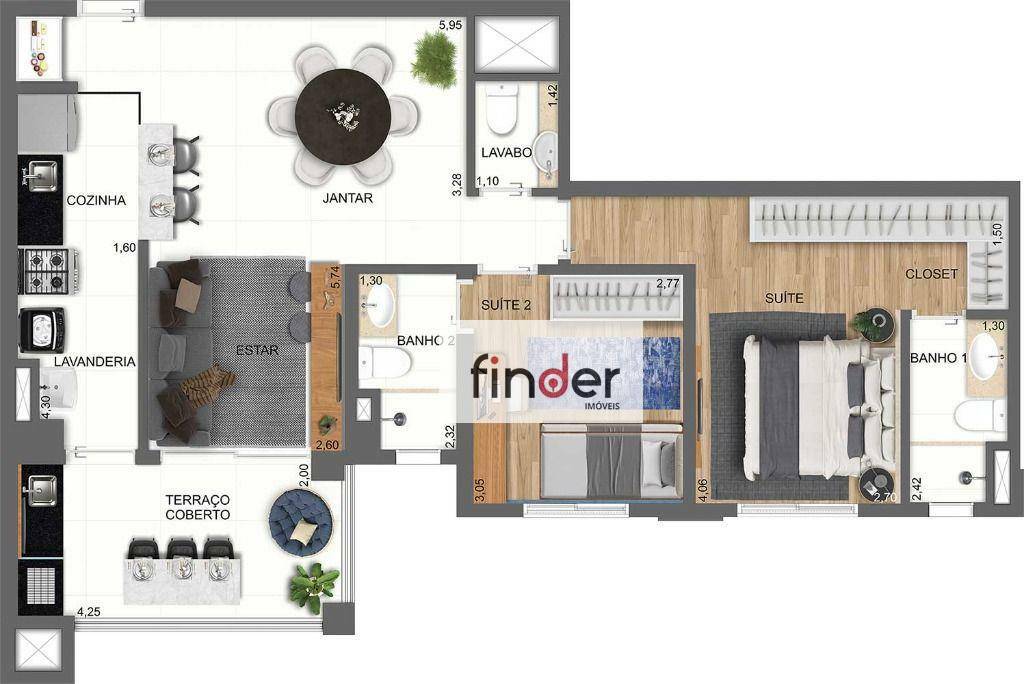 Apartamento à venda com 2 quartos, 80m² - Foto 28