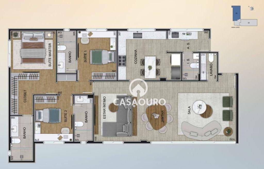 Apartamento à venda com 3 quartos, 140m² - Foto 16