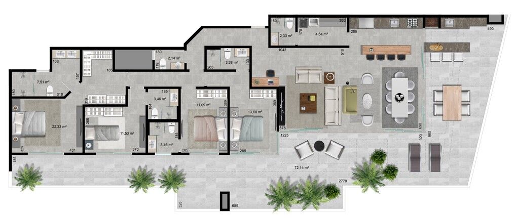 Apartamento à venda com 3 quartos, 125m² - Foto 38