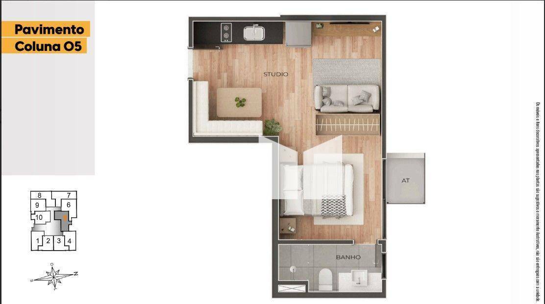 Apartamento à venda com 1 quarto, 30m² - Foto 23