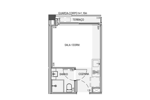 Apartamento à venda com 1 quarto, 22m² - Foto 4