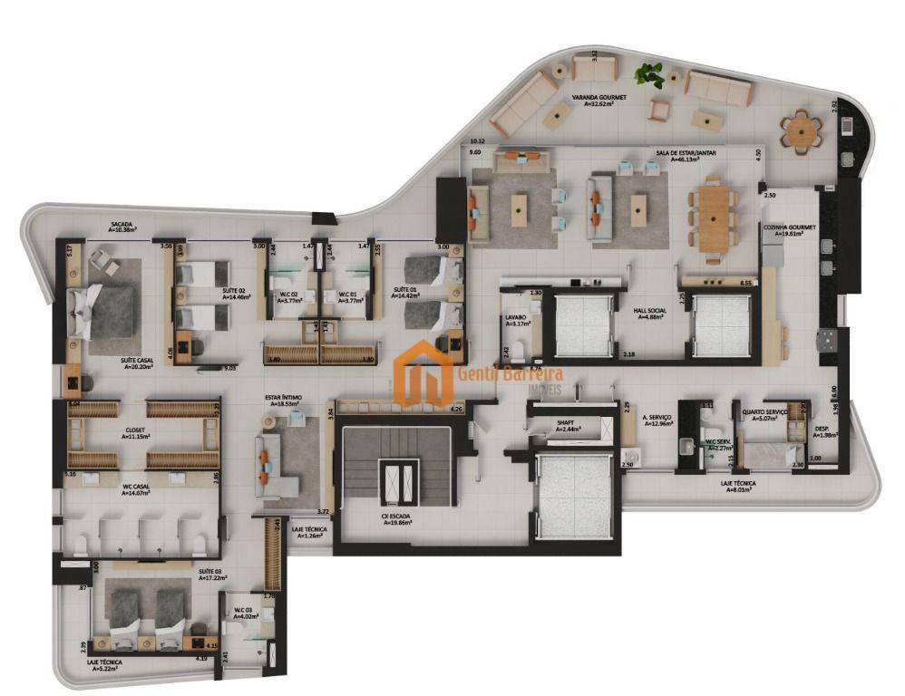 Apartamento à venda com 6 quartos, 311m² - Foto 29