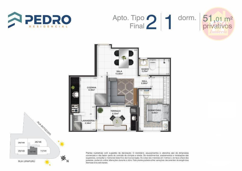 Apartamento à venda com 1 quarto, 51m² - Foto 2