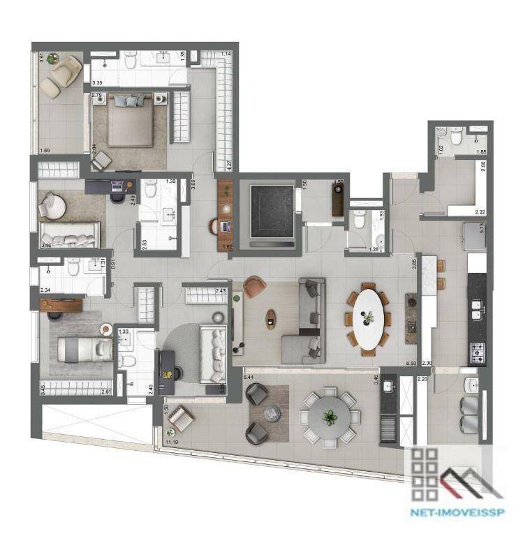 Apartamento à venda com 3 quartos, 189m² - Foto 22