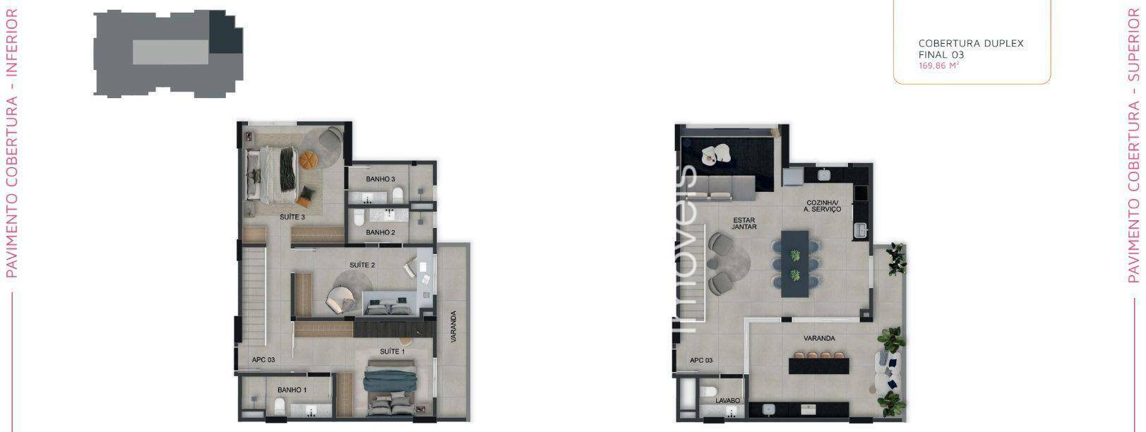 Cobertura à venda com 3 quartos, 169m² - Foto 4