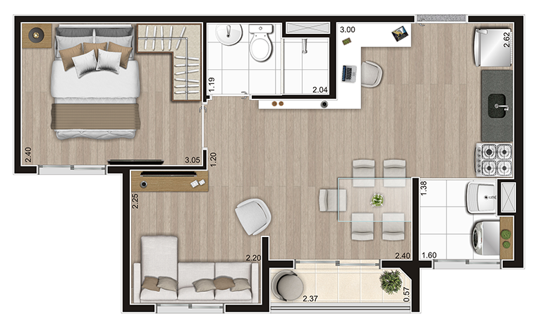 Apartamento à venda com 2 quartos, 37m² - Foto 15