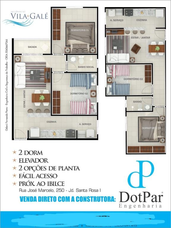 Apartamento à venda com 2 quartos, 59m² - Foto 2