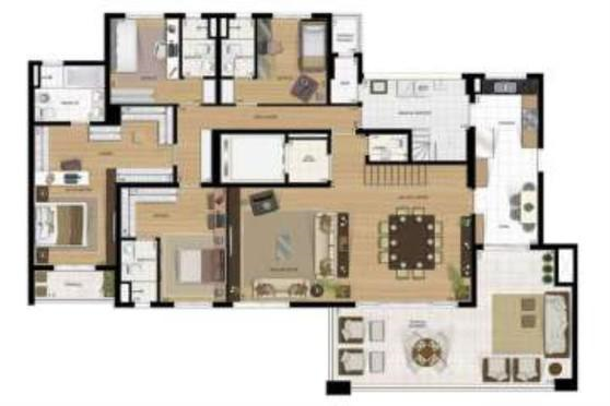 Apartamento à venda com 4 quartos, 237m² - Foto 8