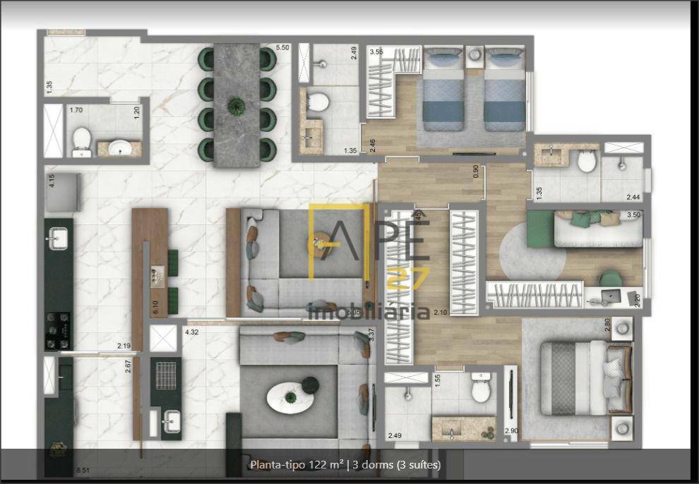 Apartamento à venda com 2 quartos, 100m² - Foto 24