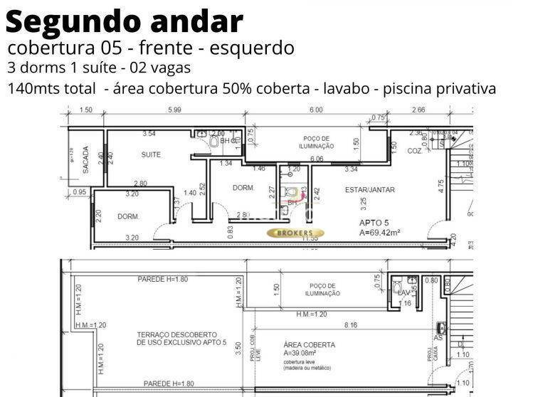 Cobertura à venda com 3 quartos, 140m² - Foto 14