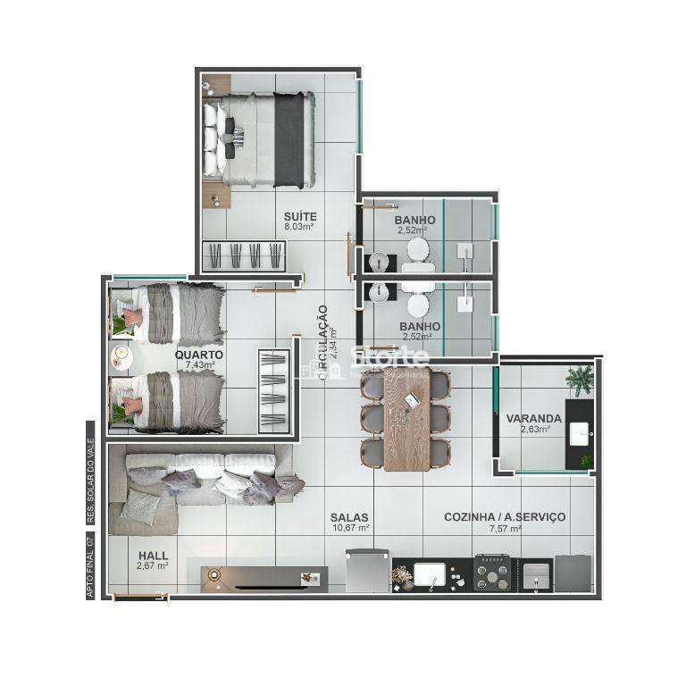 Apartamento à venda com 2 quartos, 67m² - Foto 23