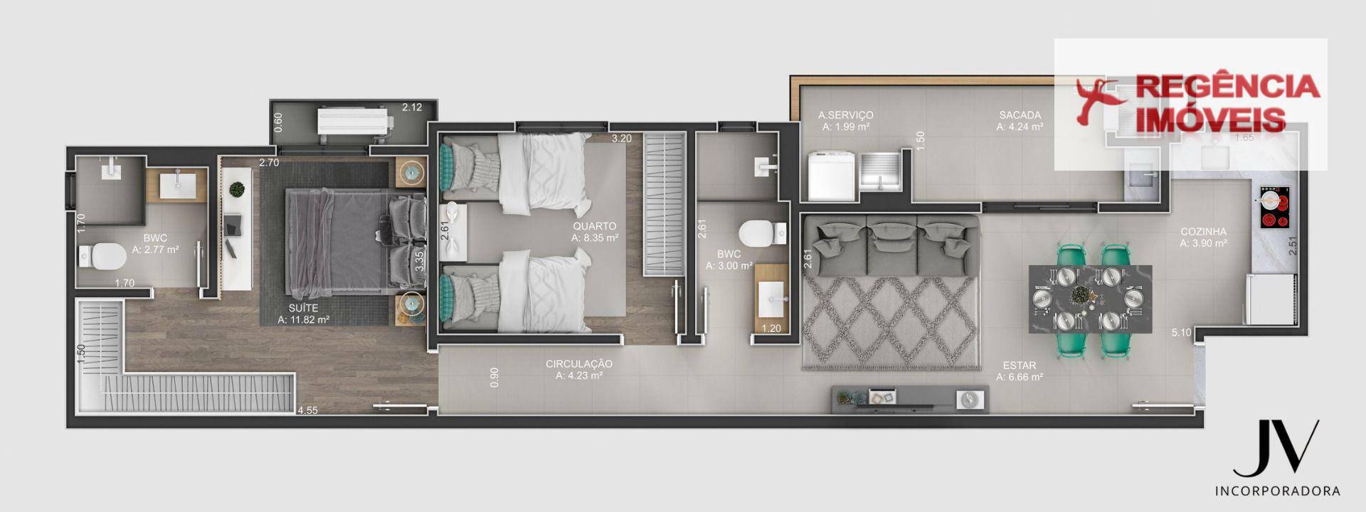 Apartamento à venda com 2 quartos, 63m² - Foto 7