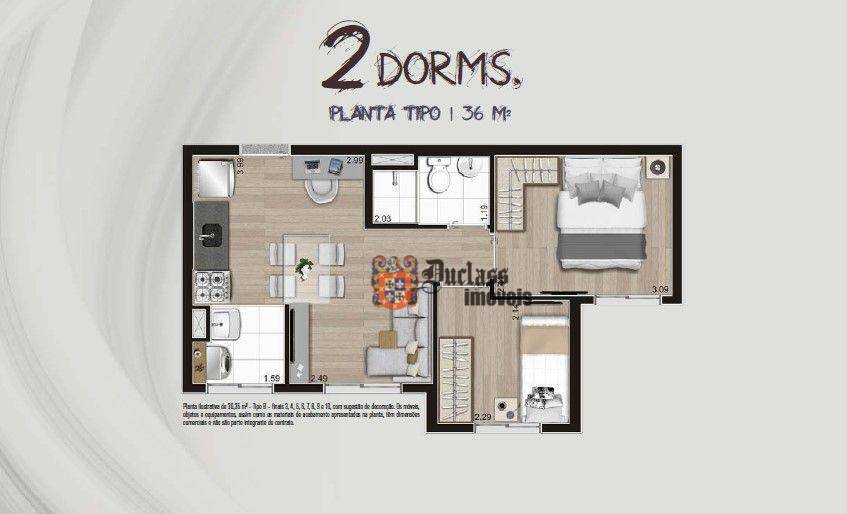 Apartamento à venda com 2 quartos, 36m² - Foto 12