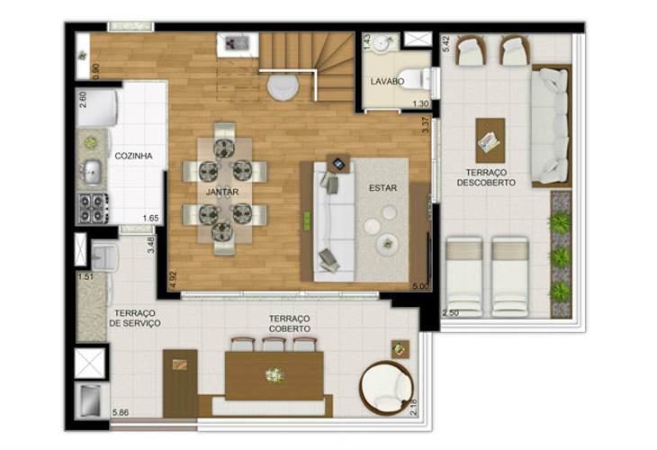 Apartamento à venda com 2 quartos, 68m² - Foto 3