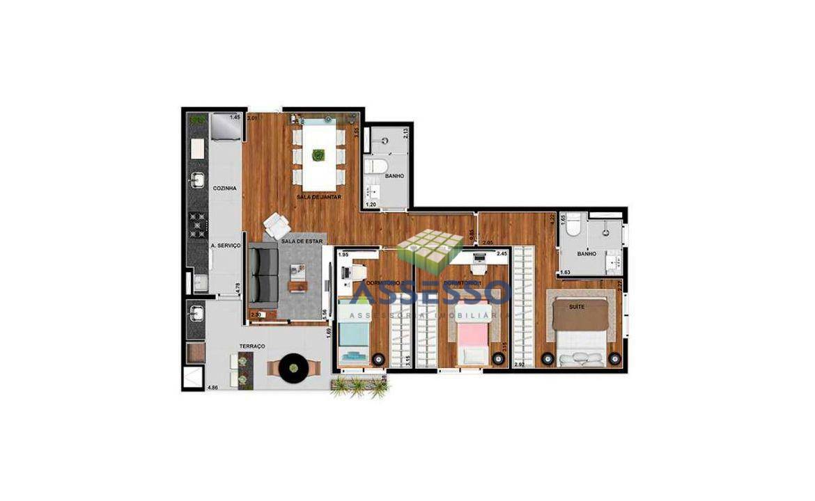 Apartamento à venda com 2 quartos, 80m² - Foto 63