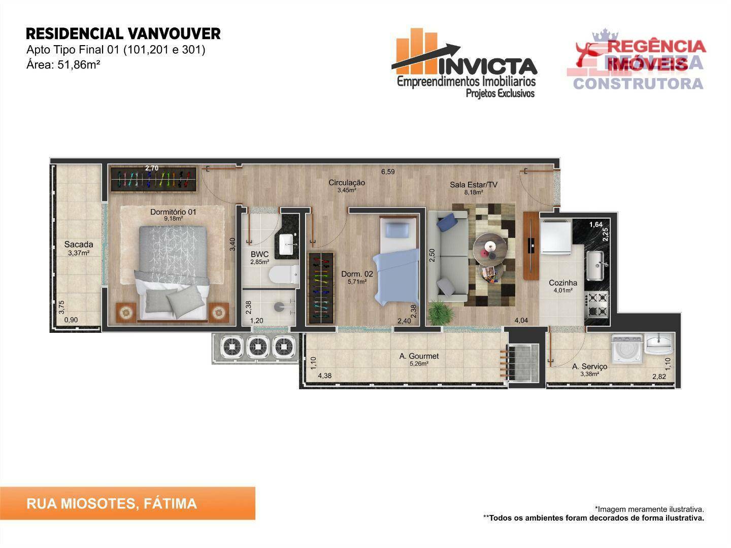 Apartamento à venda com 2 quartos, 53m² - Foto 9