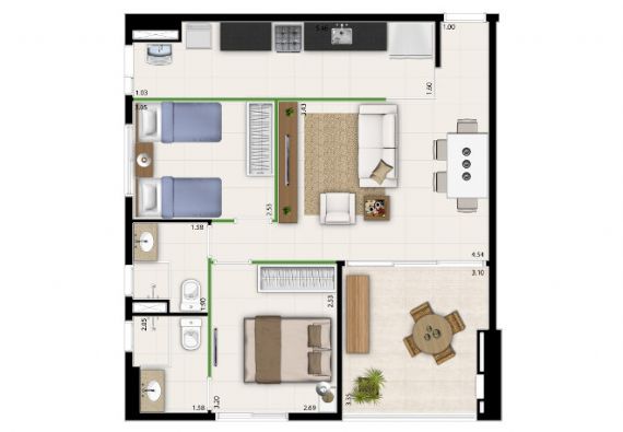 Apartamento à venda com 2 quartos, 71m² - Foto 7