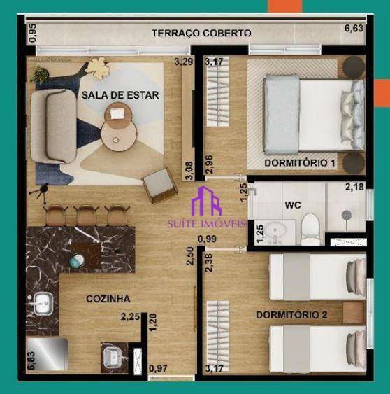 Apartamento à venda com 2 quartos, 36m² - Foto 4