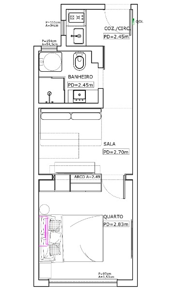 Apartamento à venda com 1 quarto, 30m² - Foto 11