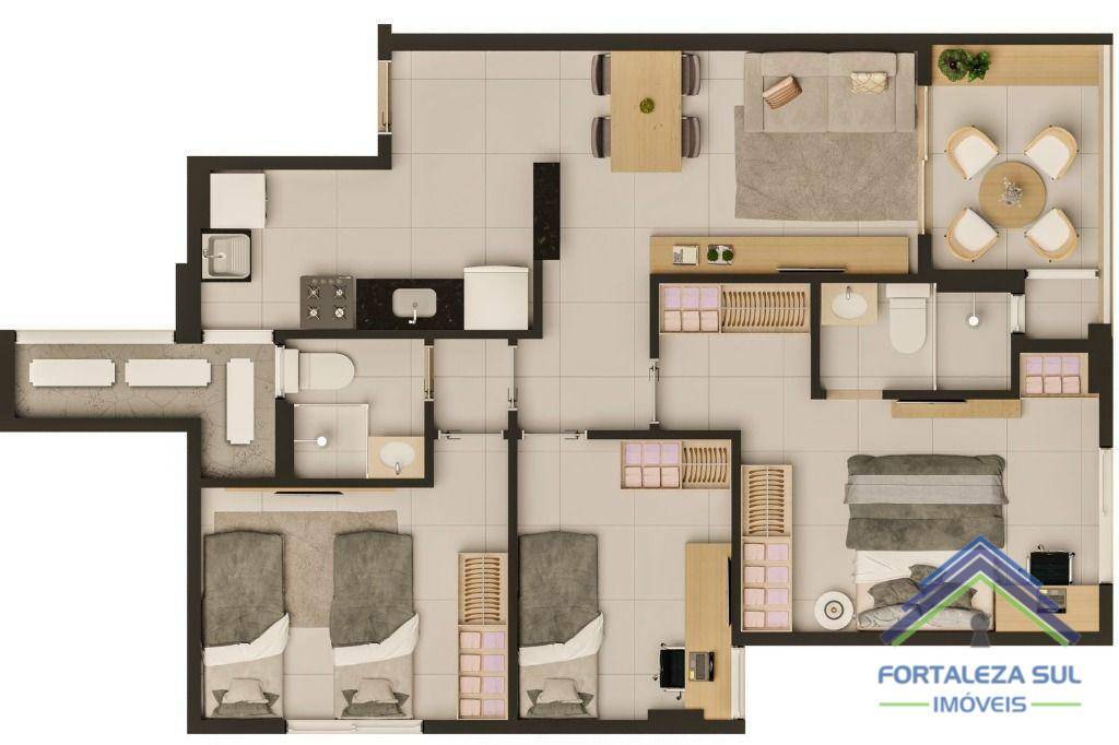 Apartamento à venda com 3 quartos, 54m² - Foto 14