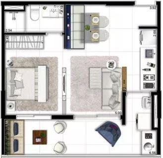 Apartamento à venda com 1 quarto, 45m² - Foto 3