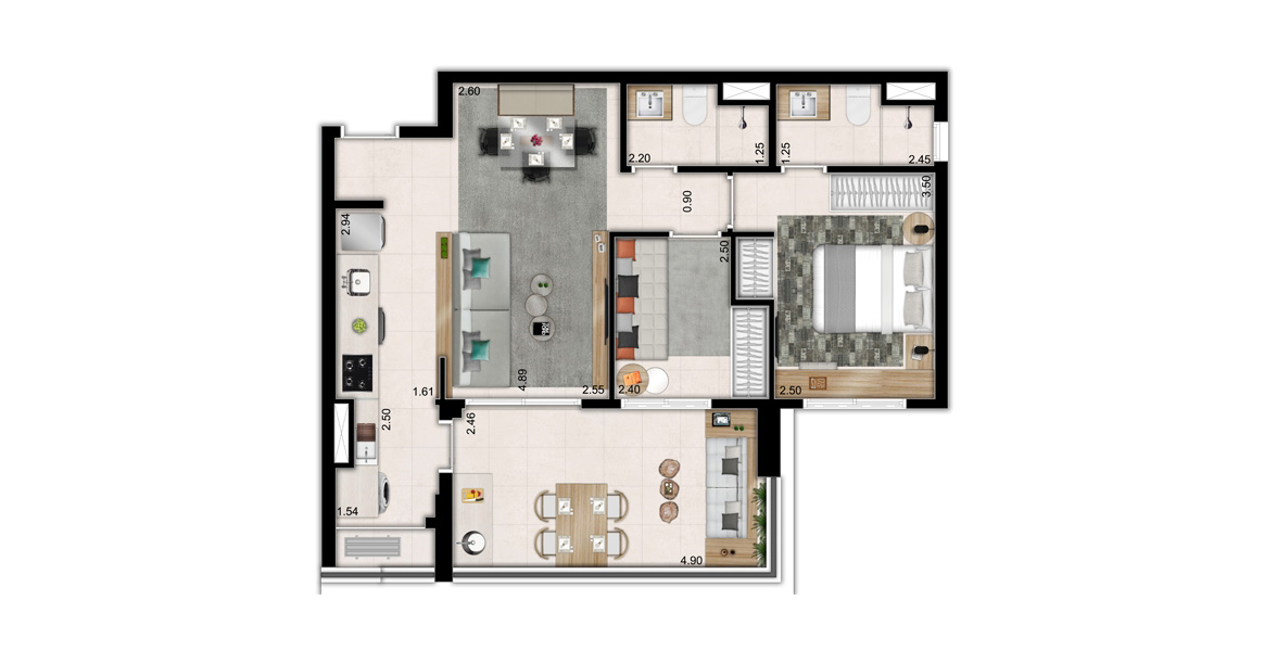 Apartamento à venda com 2 quartos, 66m² - Foto 9