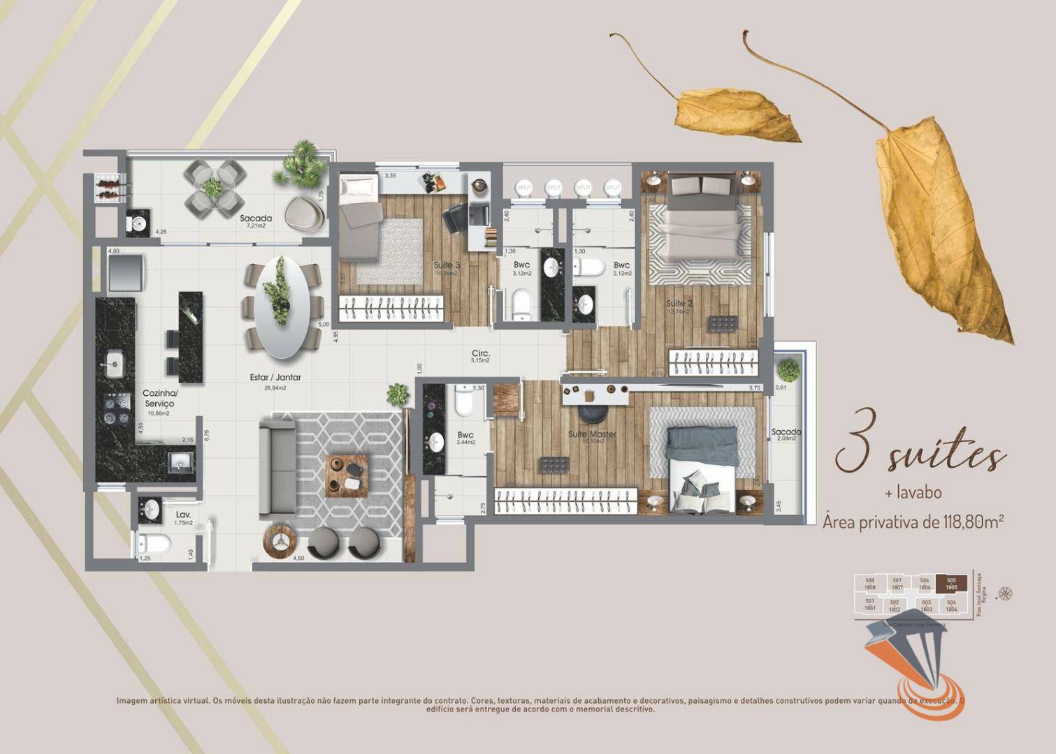 Apartamento à venda com 3 quartos, 115m² - Foto 16