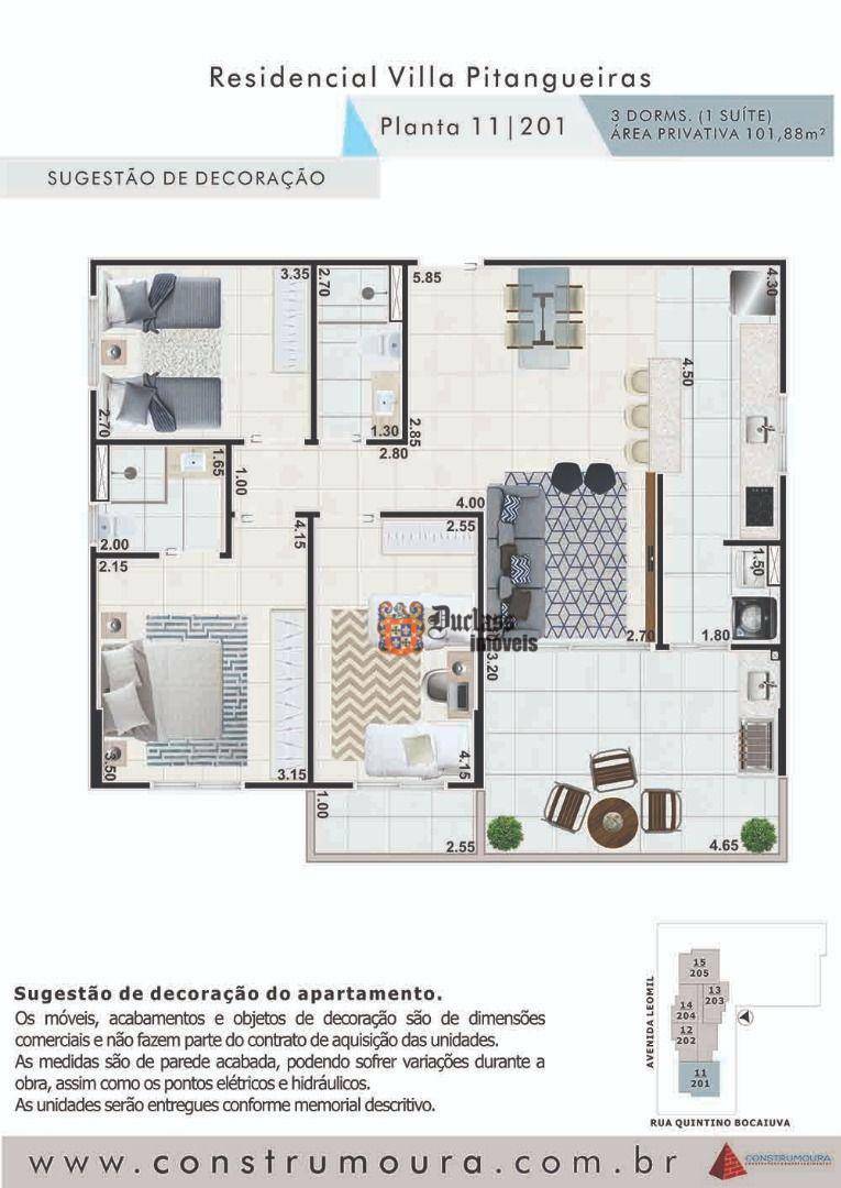 Apartamento à venda com 3 quartos, 101m² - Foto 2