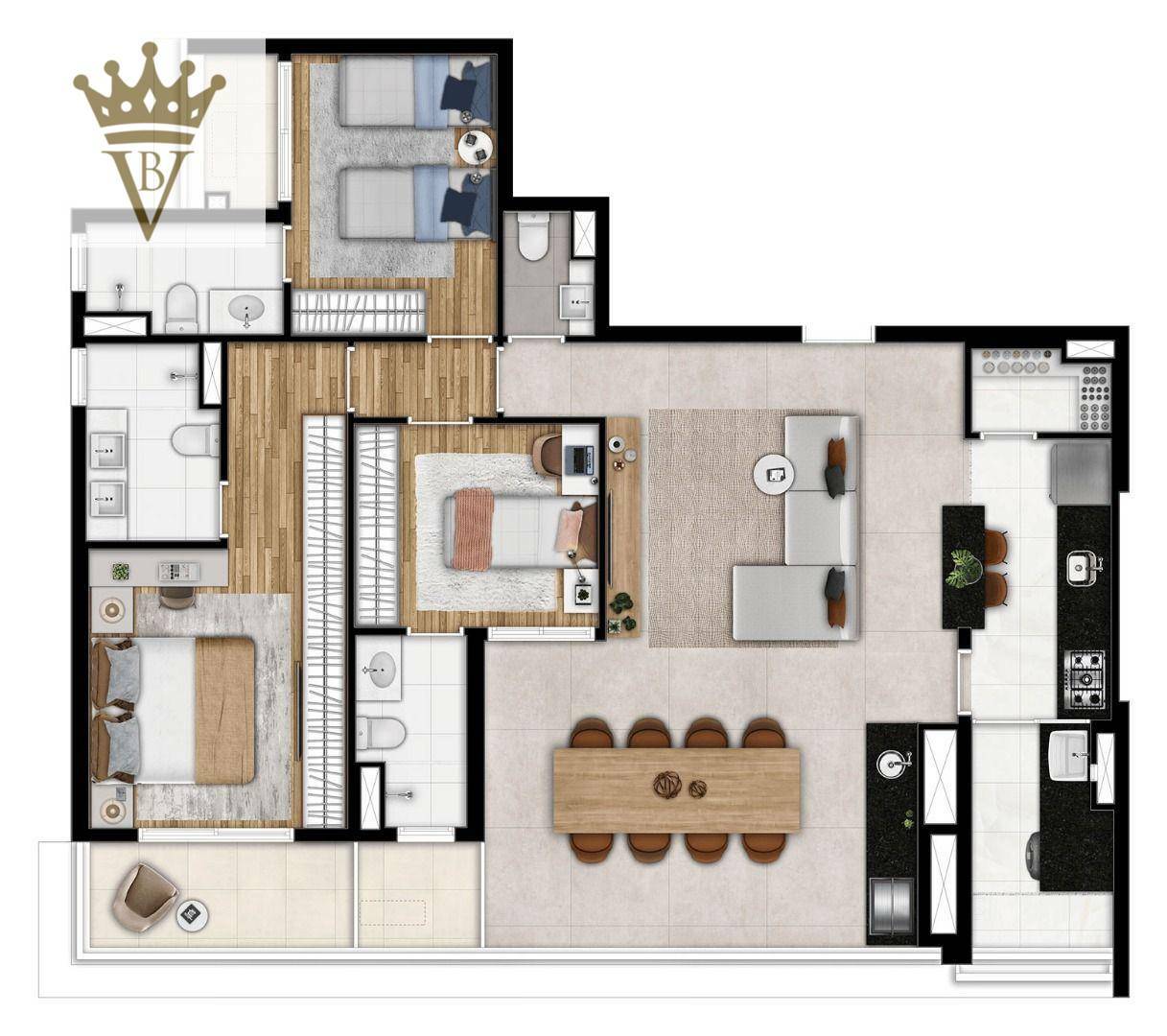 Apartamento à venda com 3 quartos, 116m² - Foto 17