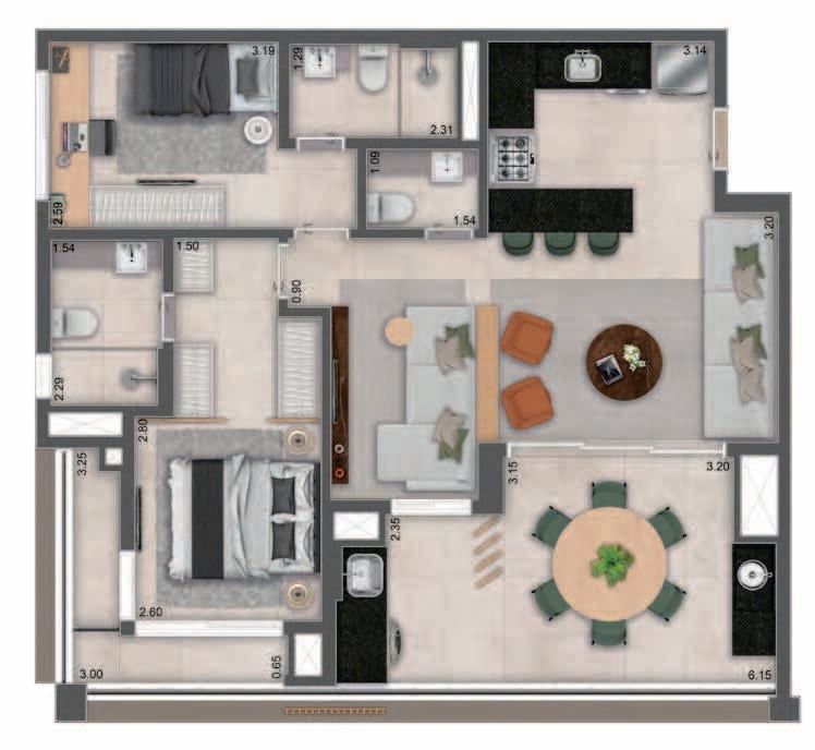 Apartamento à venda com 2 quartos, 69m² - Foto 10