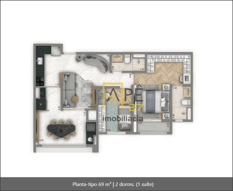 Apartamento à venda com 2 quartos, 67m² - Foto 17