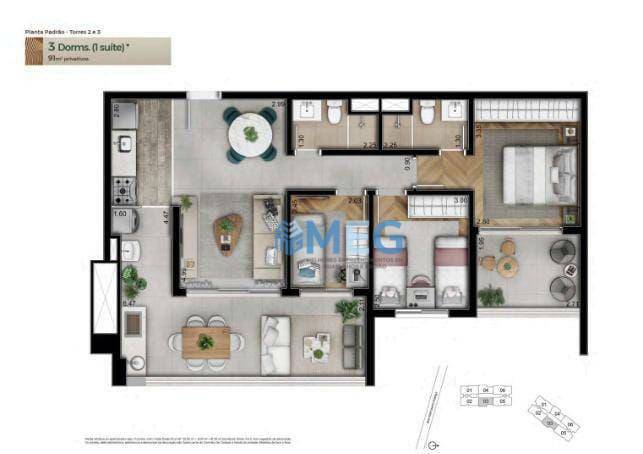 Apartamento à venda com 3 quartos, 127m² - Foto 33