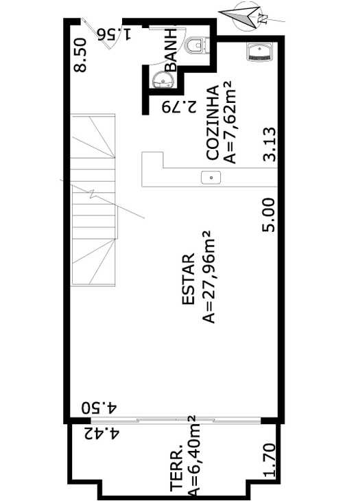 Apartamento à venda com 1 quarto, 77m² - Foto 6