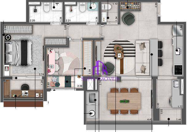 Apartamento à venda com 2 quartos, 69m² - Foto 34